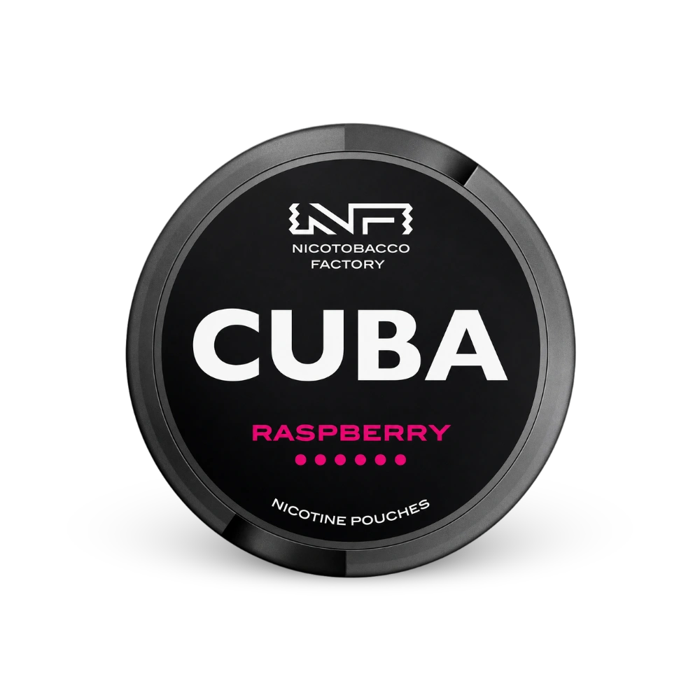 CUBA Lampone Nero – lattina di bustine di nicotina