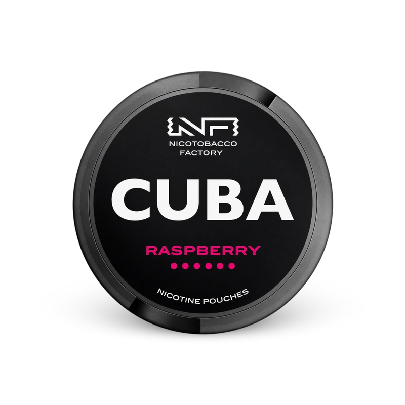 CUBA Lampone Nero – lattina di bustine di nicotina
