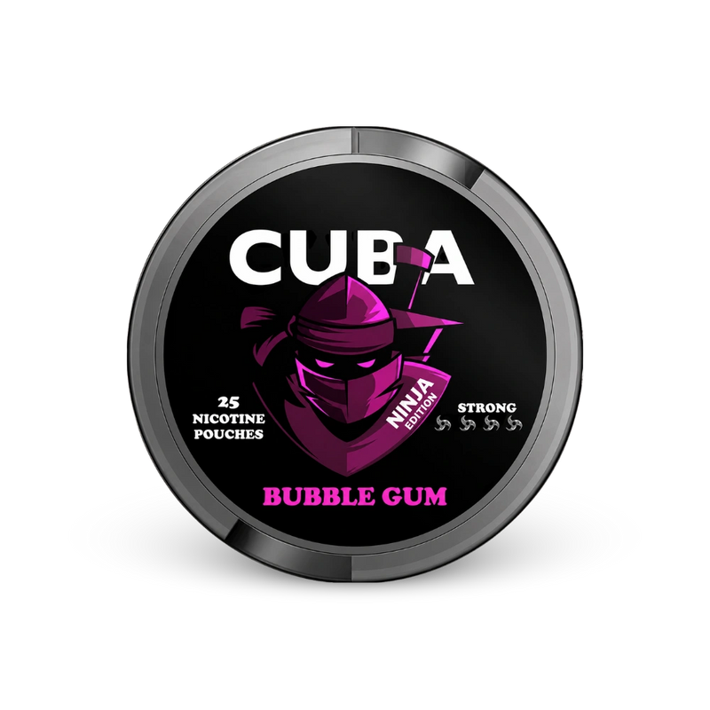 CUBA Ninja Bubble Gum Slim Strong – lattina di bustine di nicotina