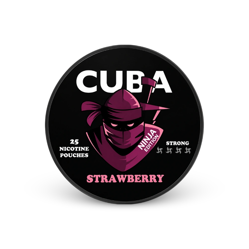 CUBA Ninja Strawberry Strong – lattina di sacchetti di nicotina