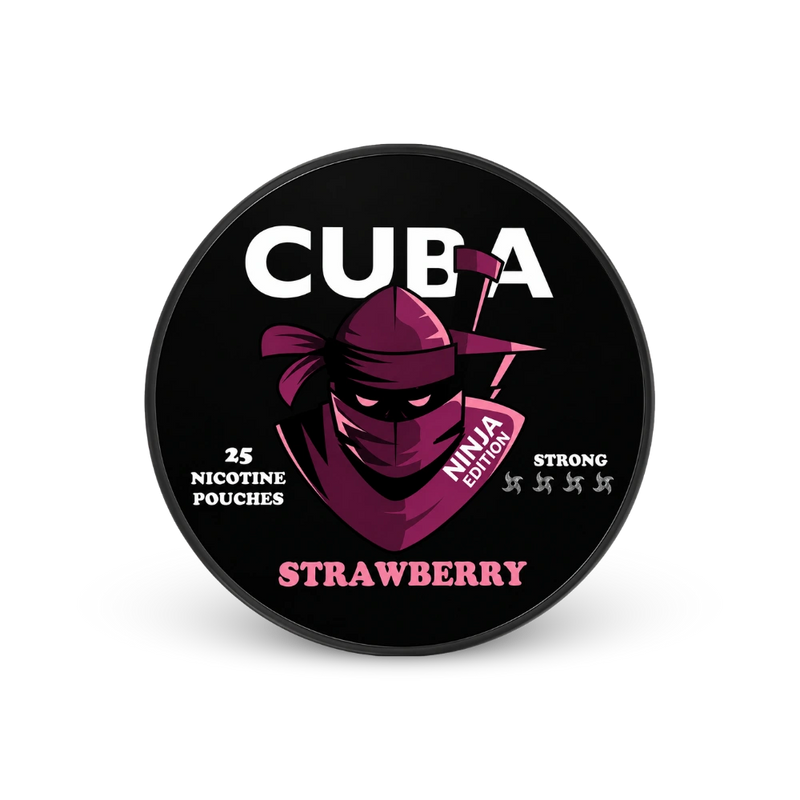 CUBA Ninja Strawberry Strong – lattina di sacchetti di nicotina
