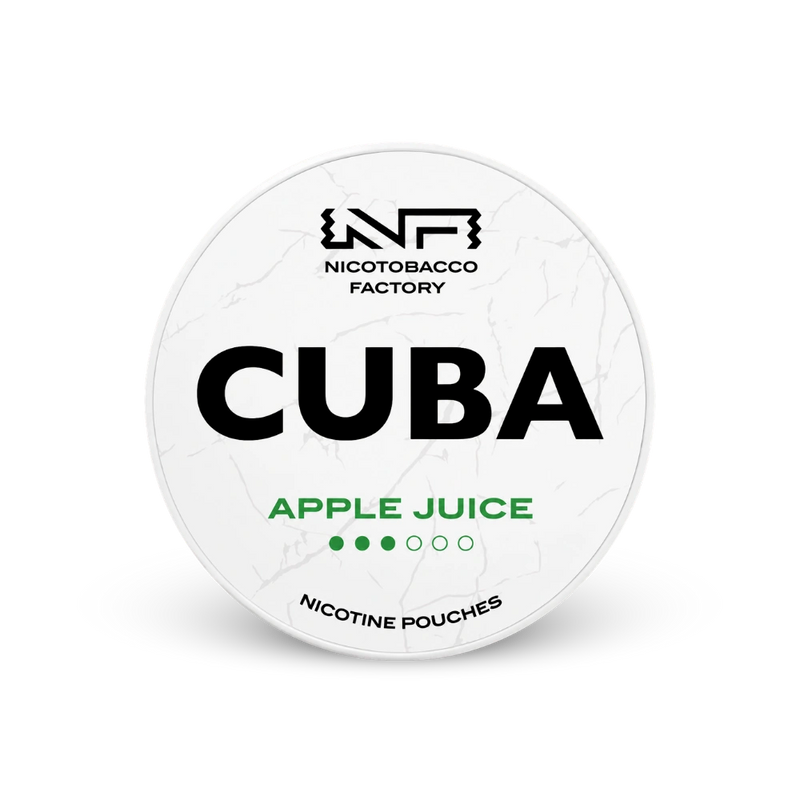 CUBA White Apple Juice – lattina di sacchetti di nicotina