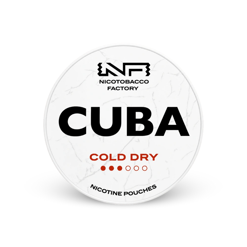 CUBA White Cold Dry – lattina di sacchetti di nicotina