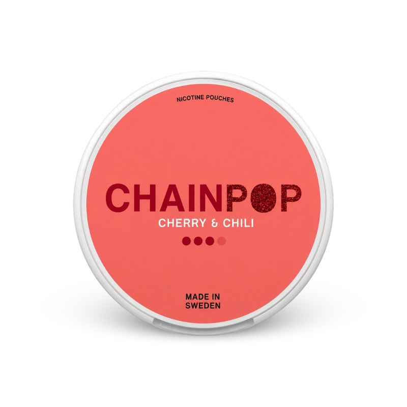 Chainpop Cherry & Chili – lattina di sacchetti di nicotina