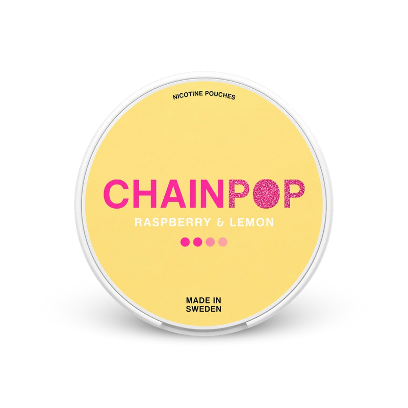 Chainpop Lampone Limone – lattina di bustine di nicotina