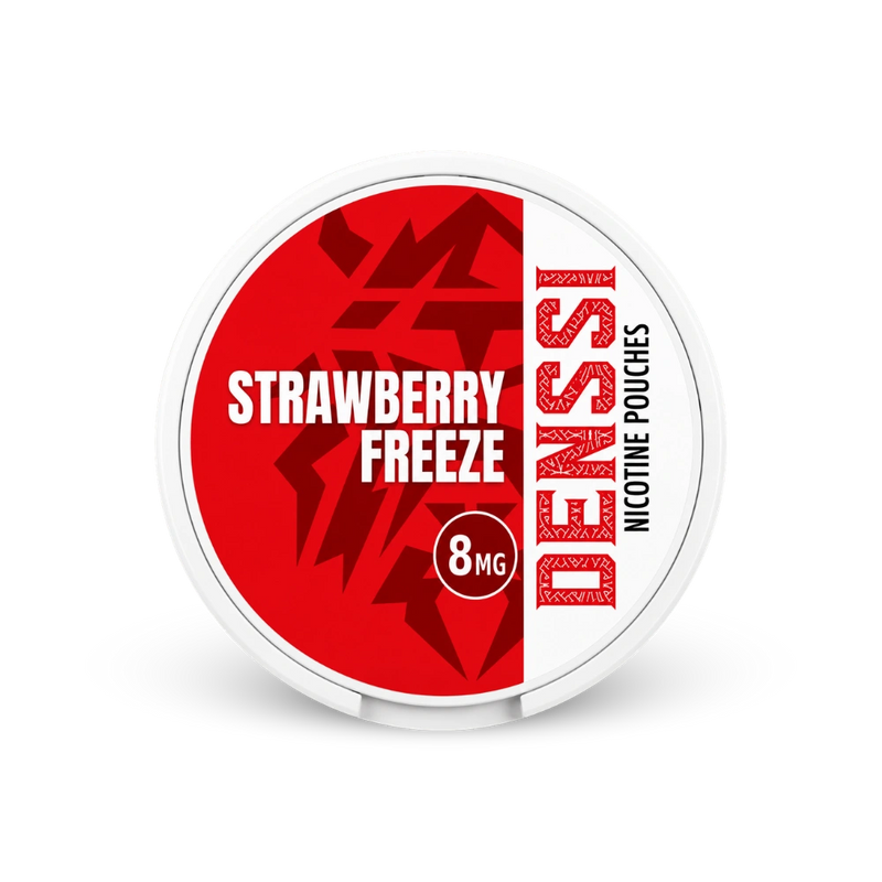 Denssi Strawberry Freeze 8mg – lattina di bustine di nicotina