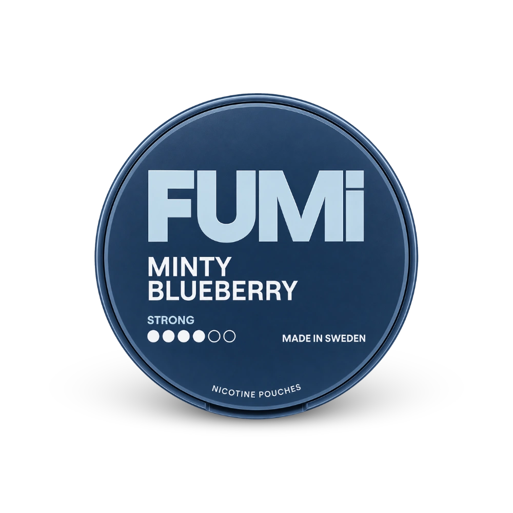 FUMi Minty Blueberry Strong – lattina di sacchetti di nicotina