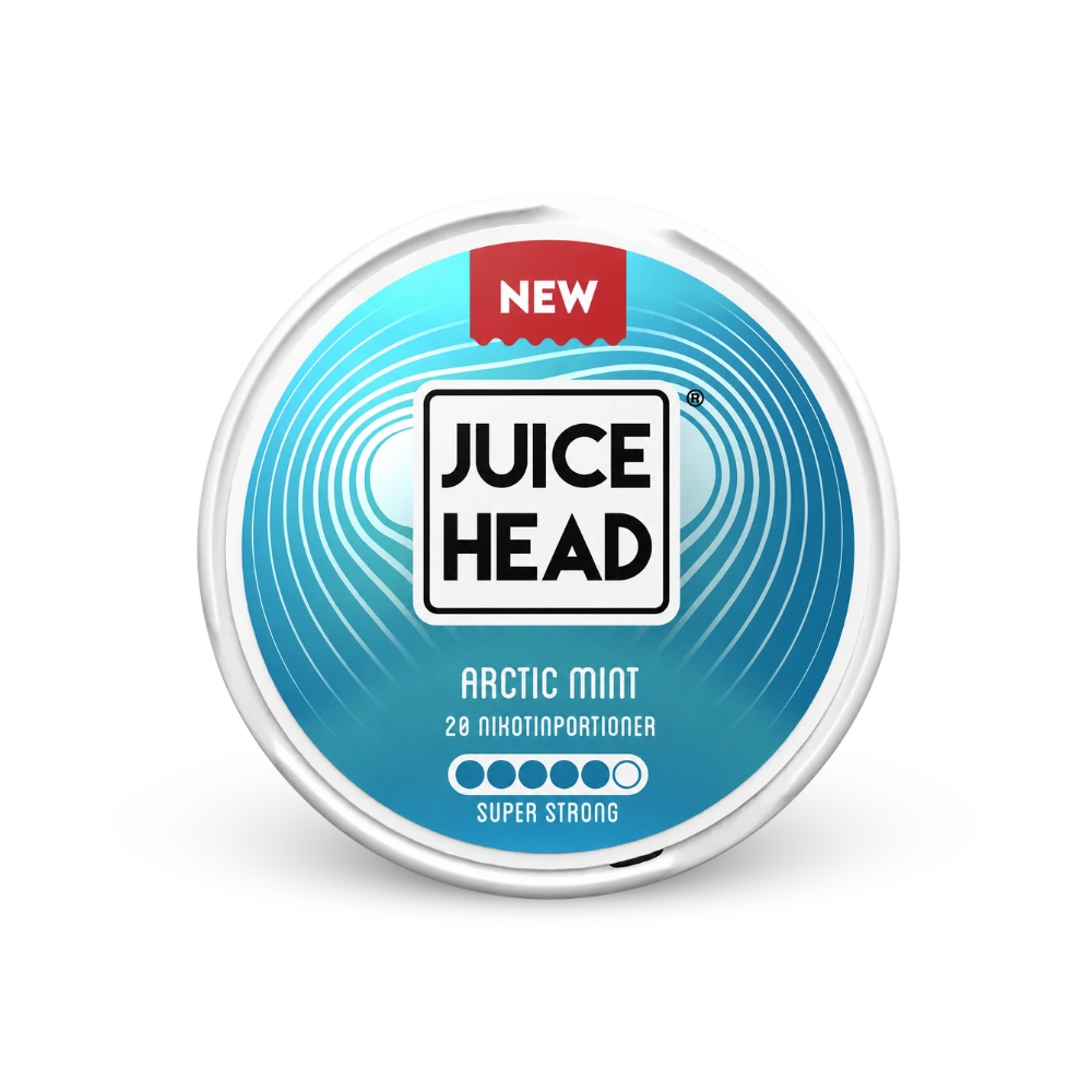 Juice Head Arctic Mint Super Strong – lattina di bustine di nicotina