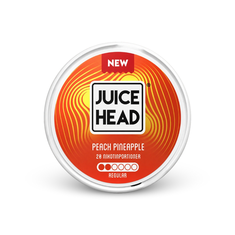 Juice Head Peach Pineapple Regular – lattina di buste di nicotina