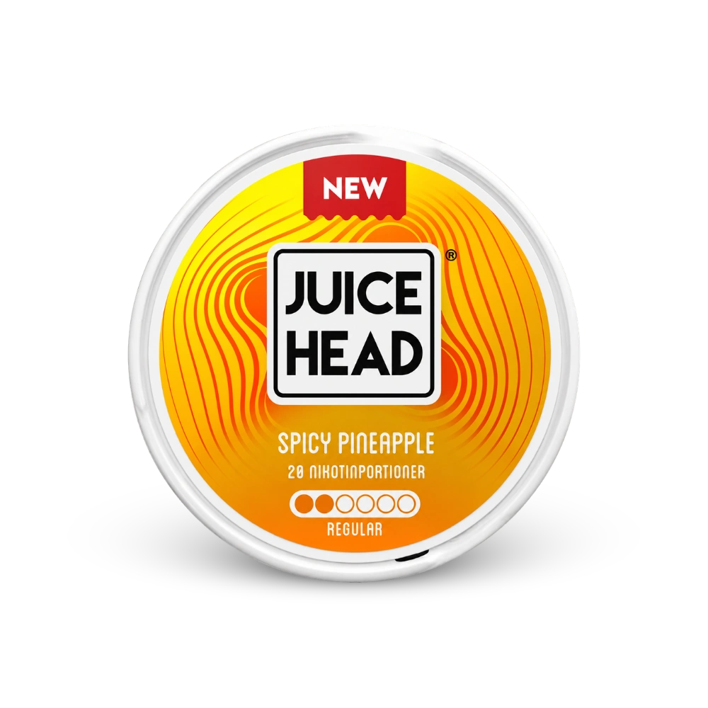 Juice Head Spicy Pineapple Regular – lattina di sacchetti di nicotina