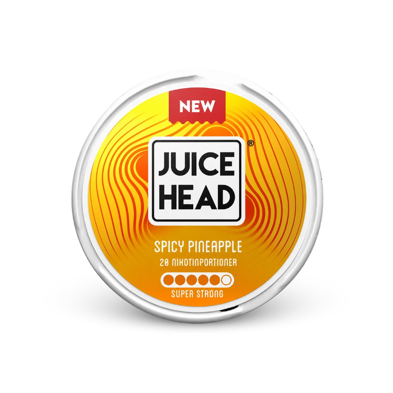 Juice Head Spicy Pineapple Super Strong – lattina di sacchetti di nicotina