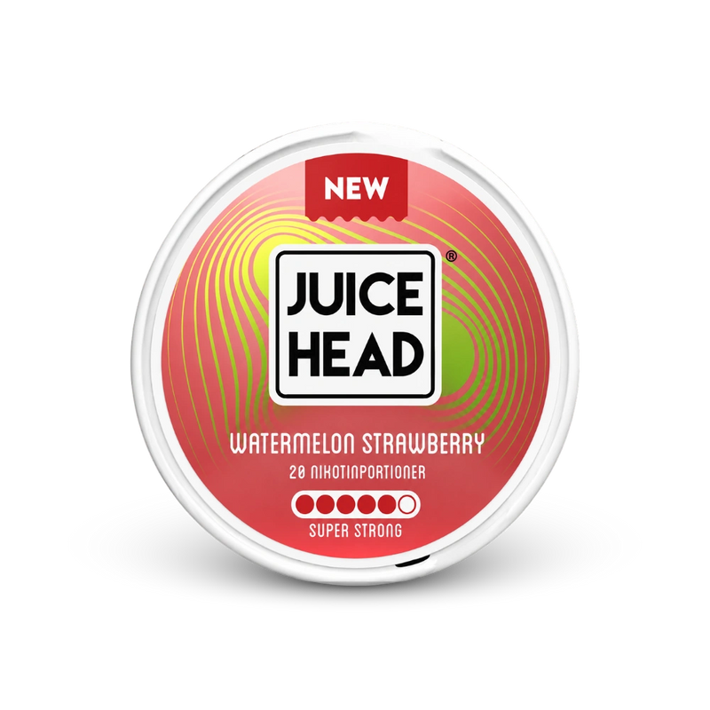 Juice Head Watermelon Strawberry Super Strong – lattina di bustine di nicotina