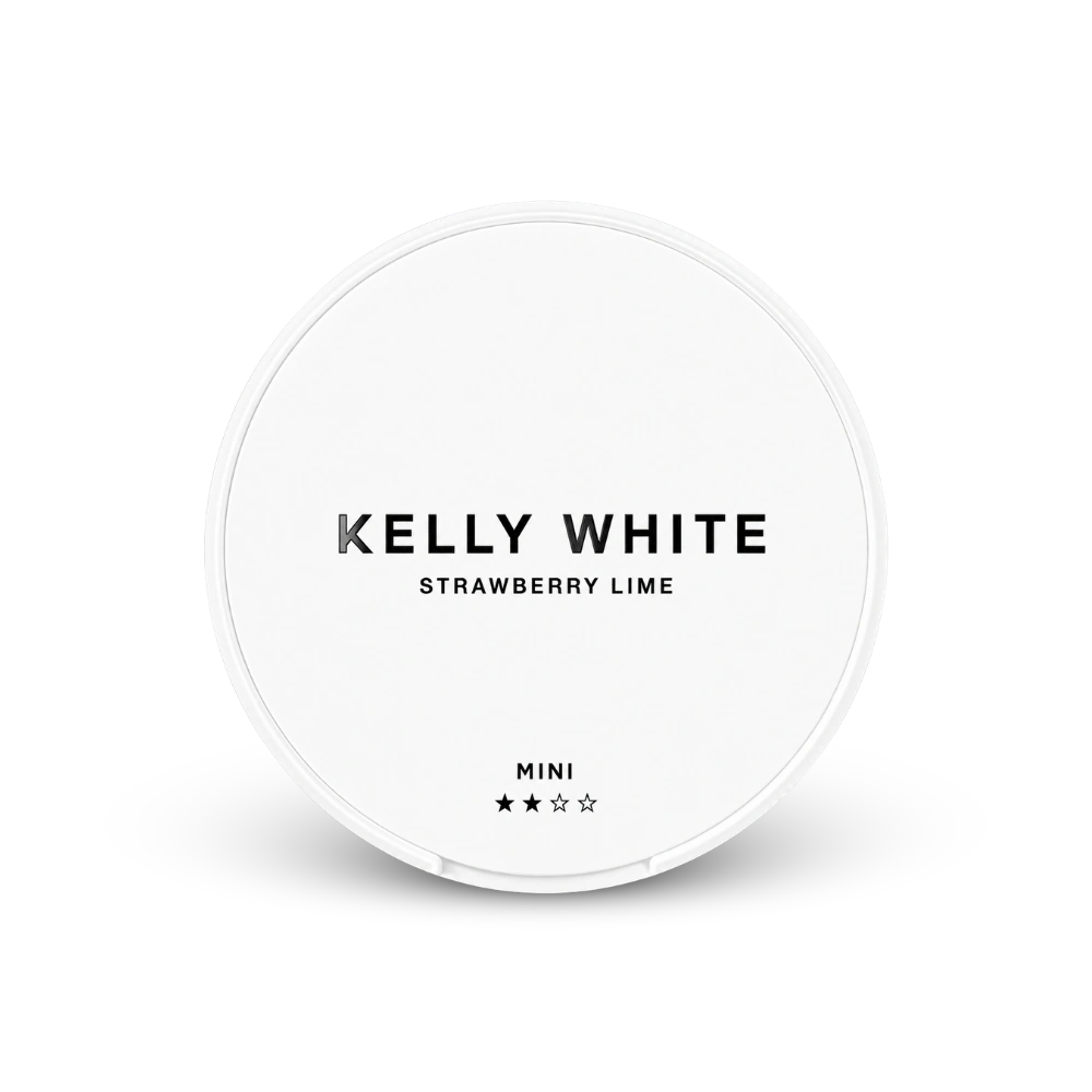 Kelly White Mini Strawberry Lime – lattina di sacchetti di nicotina