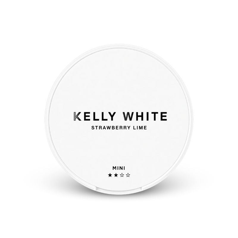 Kelly White Mini Strawberry Lime – lattina di sacchetti di nicotina
