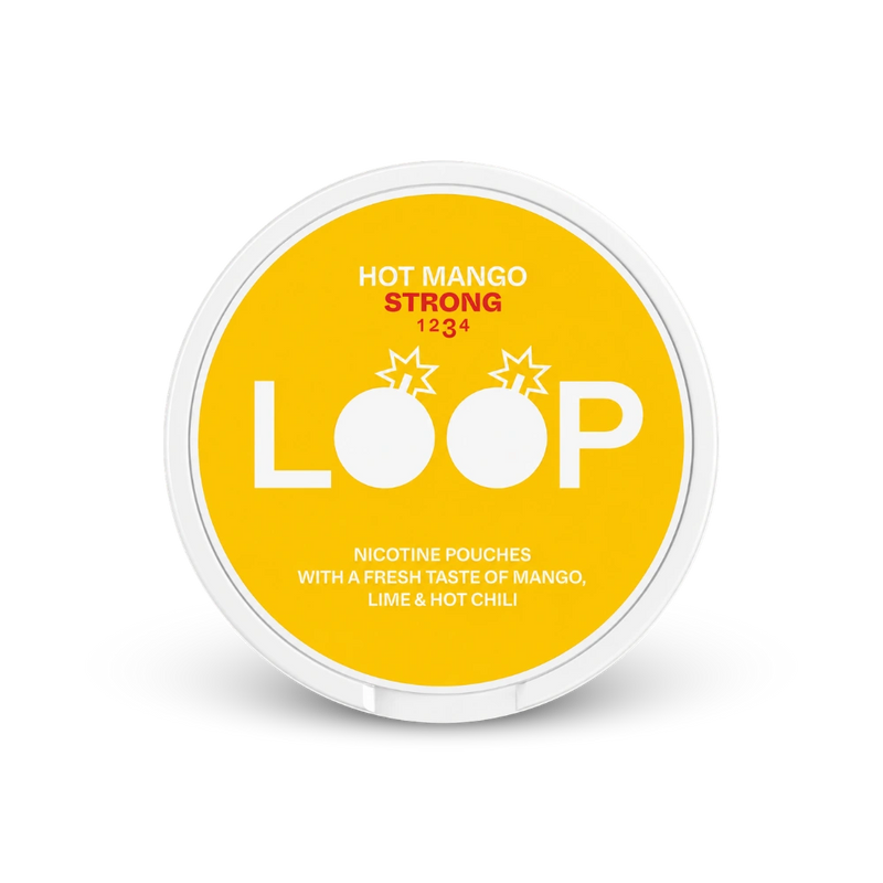 LOOP Hot Mango Strong – lattina di bustine di nicotina