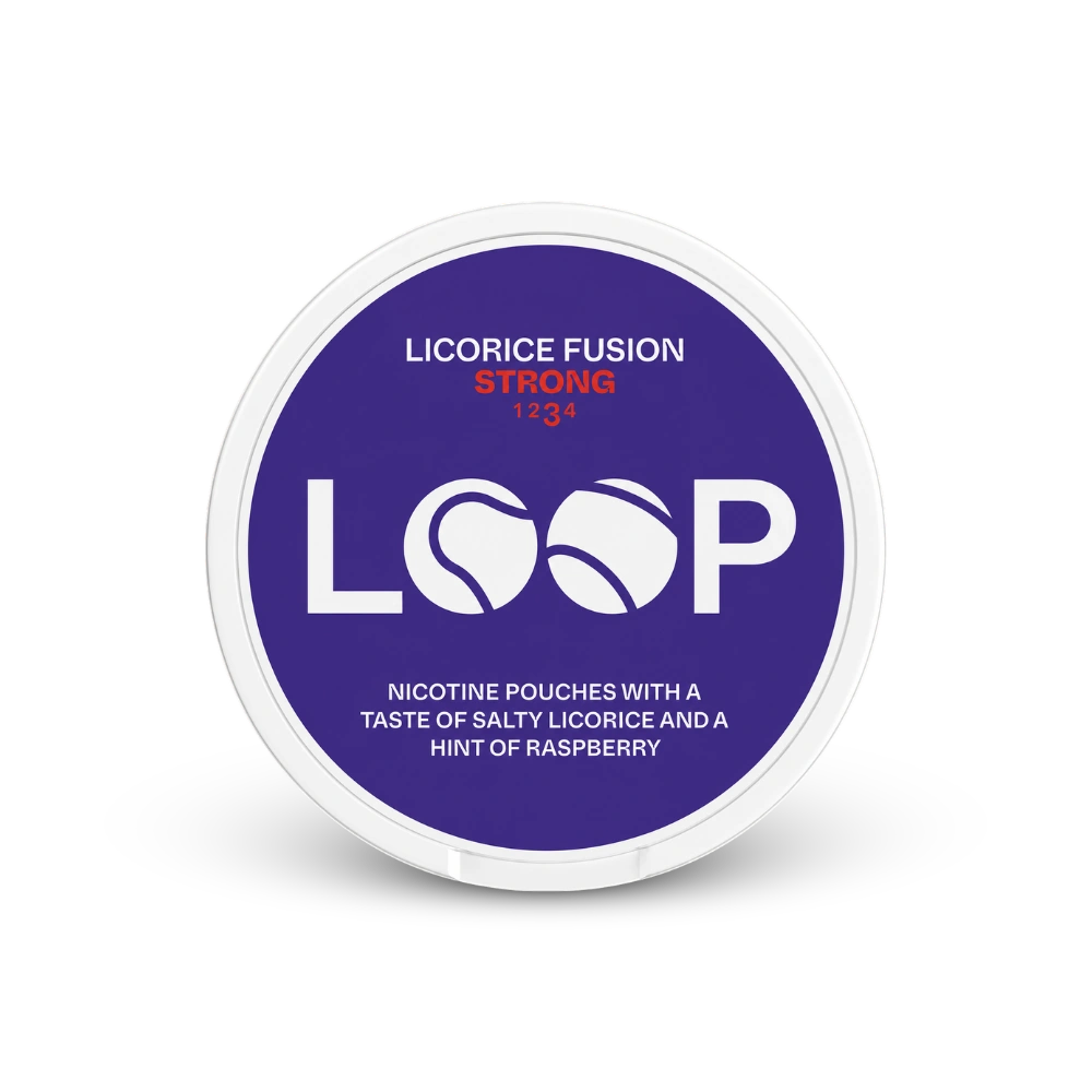 LOOP Licorice Fusion Strong – lattina di sacchetti di nicotina