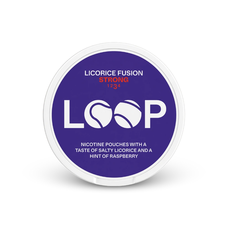 LOOP Licorice Fusion Strong – lattina di sacchetti di nicotina