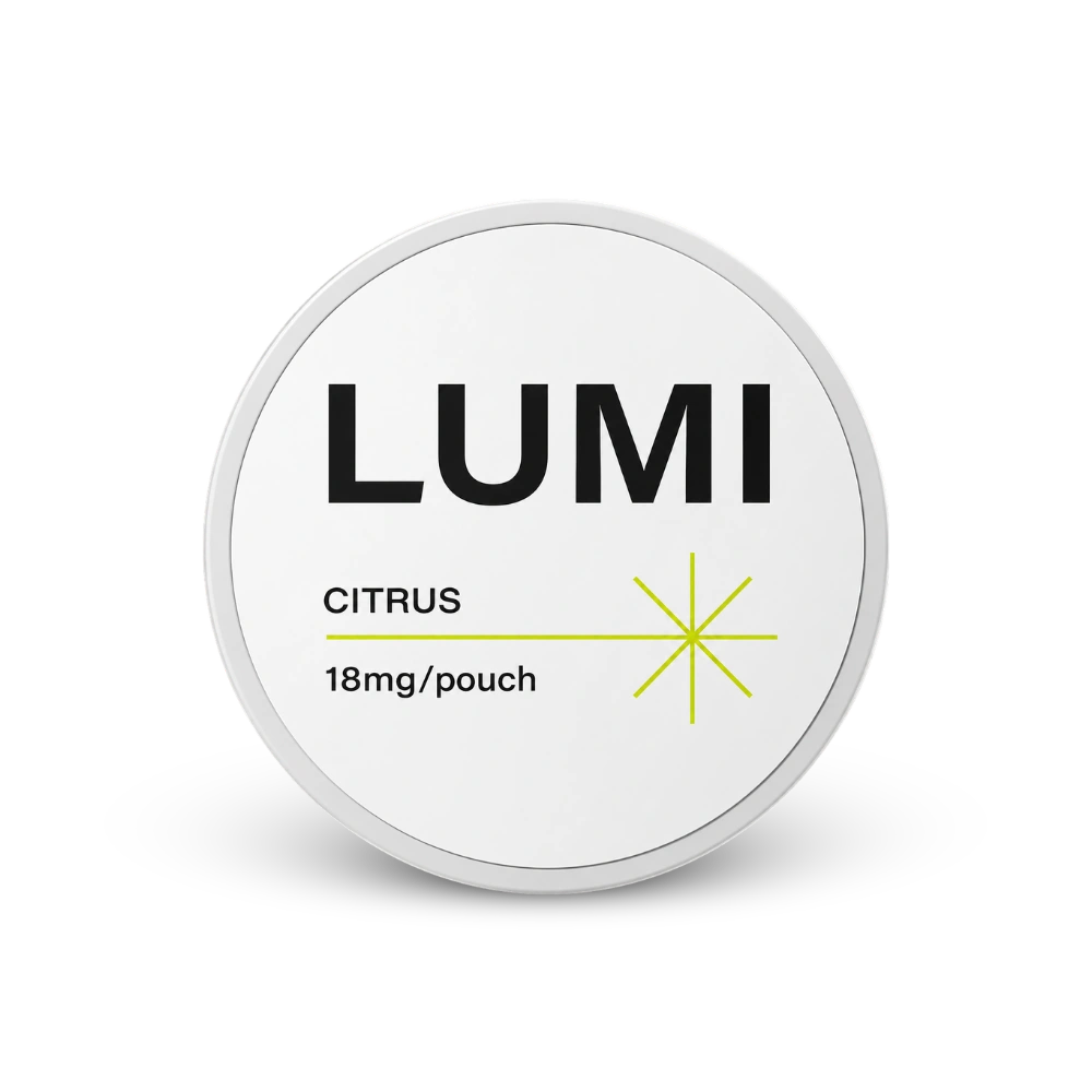 LUMI Citrus 18mg – lattina di sacchetti di nicotina