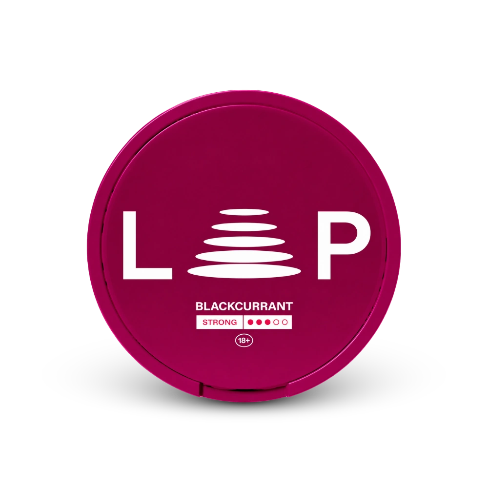 Loop Blackcurrant Strong – lattina di bustine di nicotina