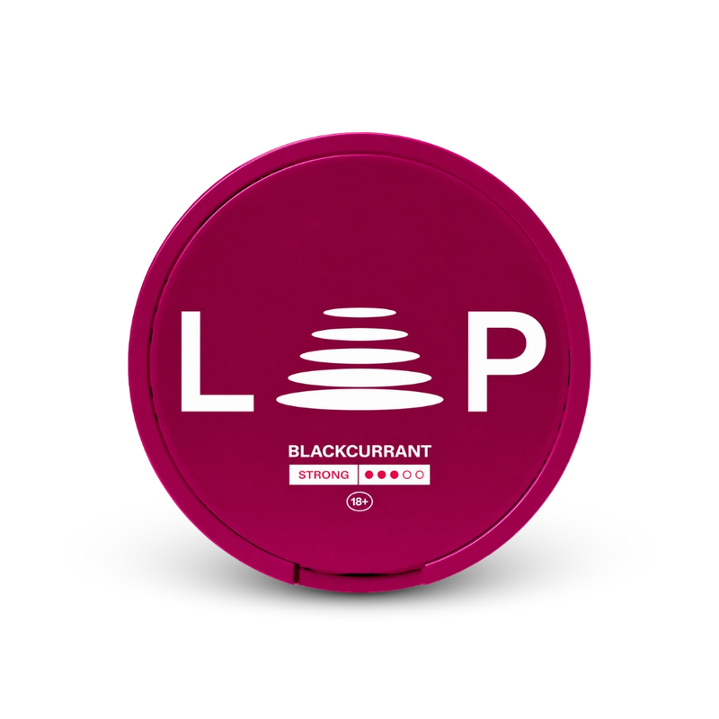 Loop Blackcurrant Strong – lattina di bustine di nicotina