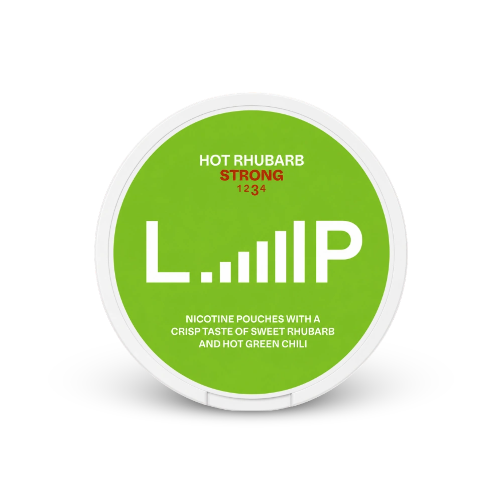 Loop Hot Rhubarb Strong – lattina di bustine di nicotina
