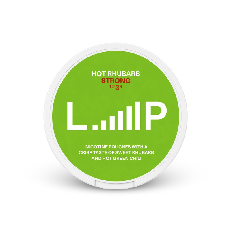 Loop Hot Rhubarb Strong – lattina di bustine di nicotina