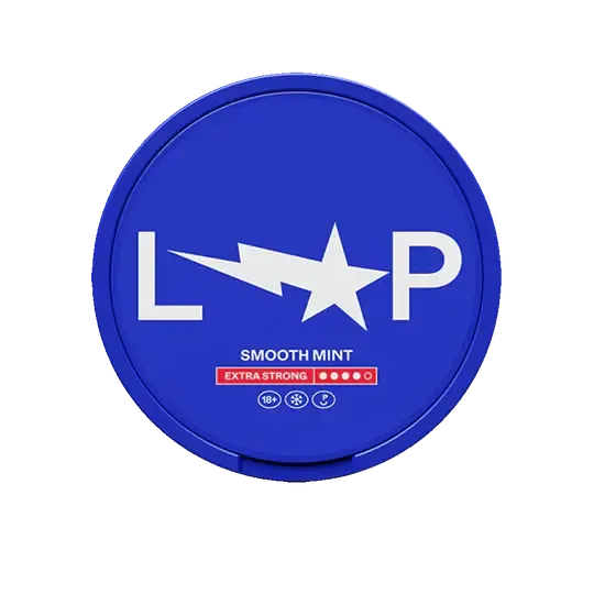Loop Smooth Mint Extra Strong Nicotine Pouches 11mg, confezione blu con sapore di menta