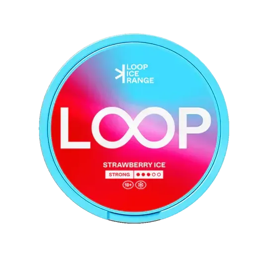 Loop Strawberry Ice Nicotine Pouches Dose, Strong 11mg, Slim Format con sapore di fragola e ghiaccio