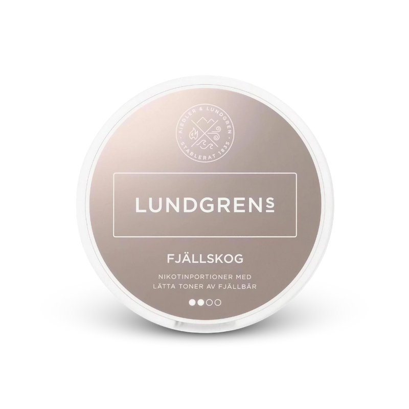 Lundgrens Fjällskog – lattina di buste di nicotina