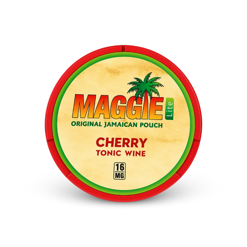 MAGGIE Lite Cherry Tonic Wine – lattina di buste di nicotina