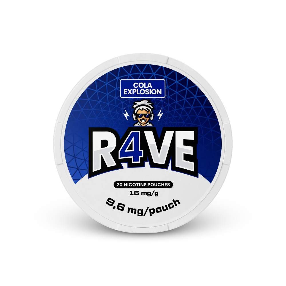 RAVE Cola Explosion 16mg – lattina di buste di nicotina