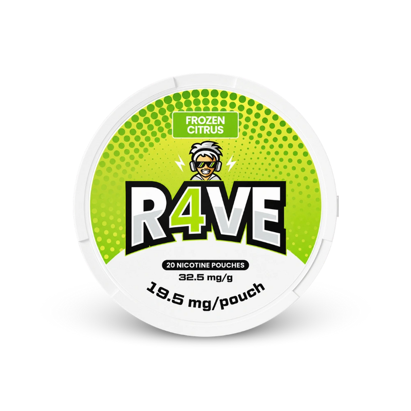 RAVE Frozen Citrus 32,5mg – lattina di bustine di nicotina