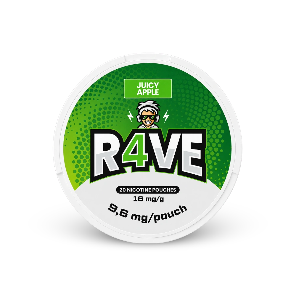 RAVE Juicy Apple 32.5mg – lattina di bustine di nicotina