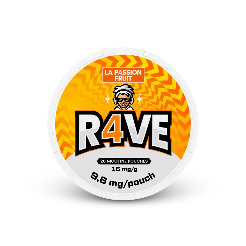 RAVE La Passion Fruit 16mg – lattina di bustine di nicotina