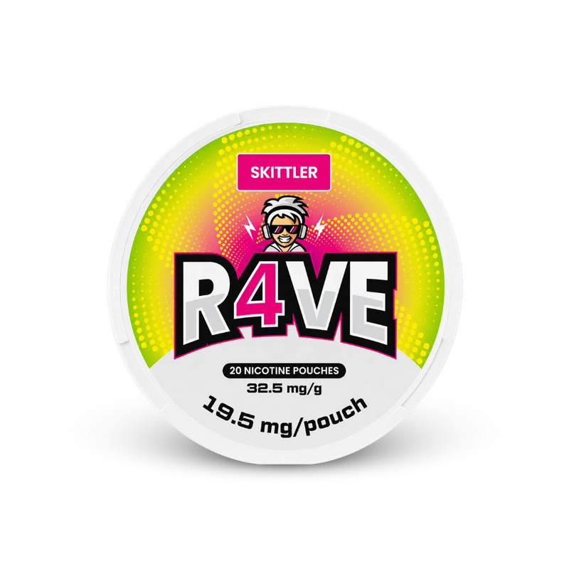 RAVE Skittler 32.5 – lattina di bustine di nicotina