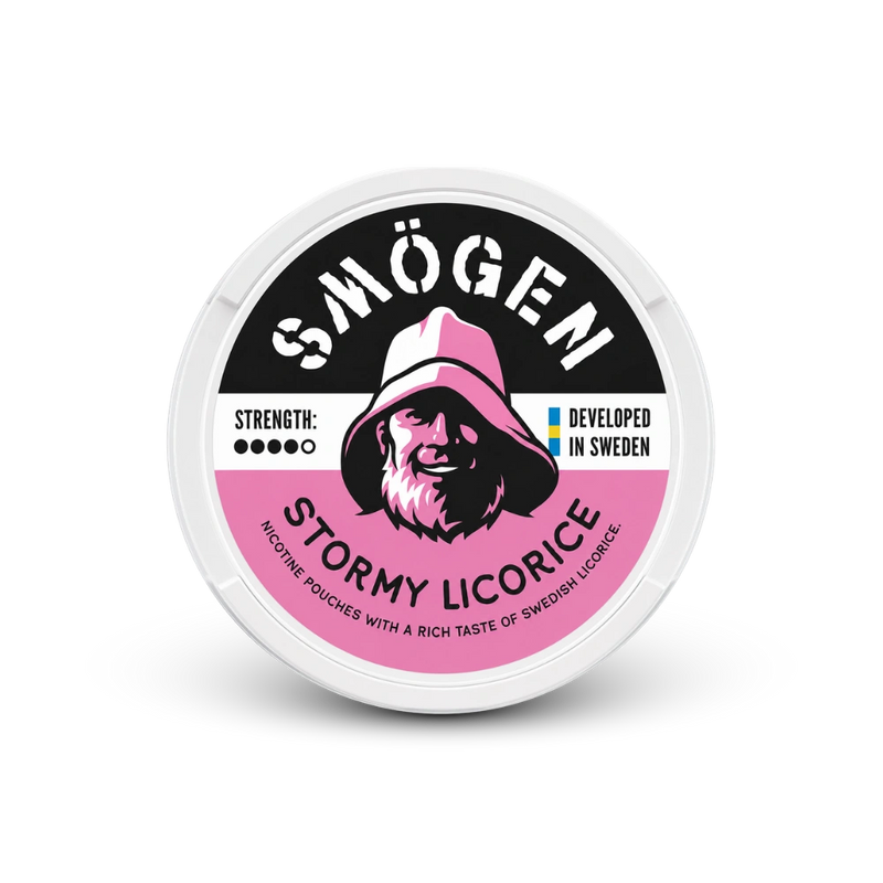 Smögen Stormy Licorice – lattina di bustine di nicotina