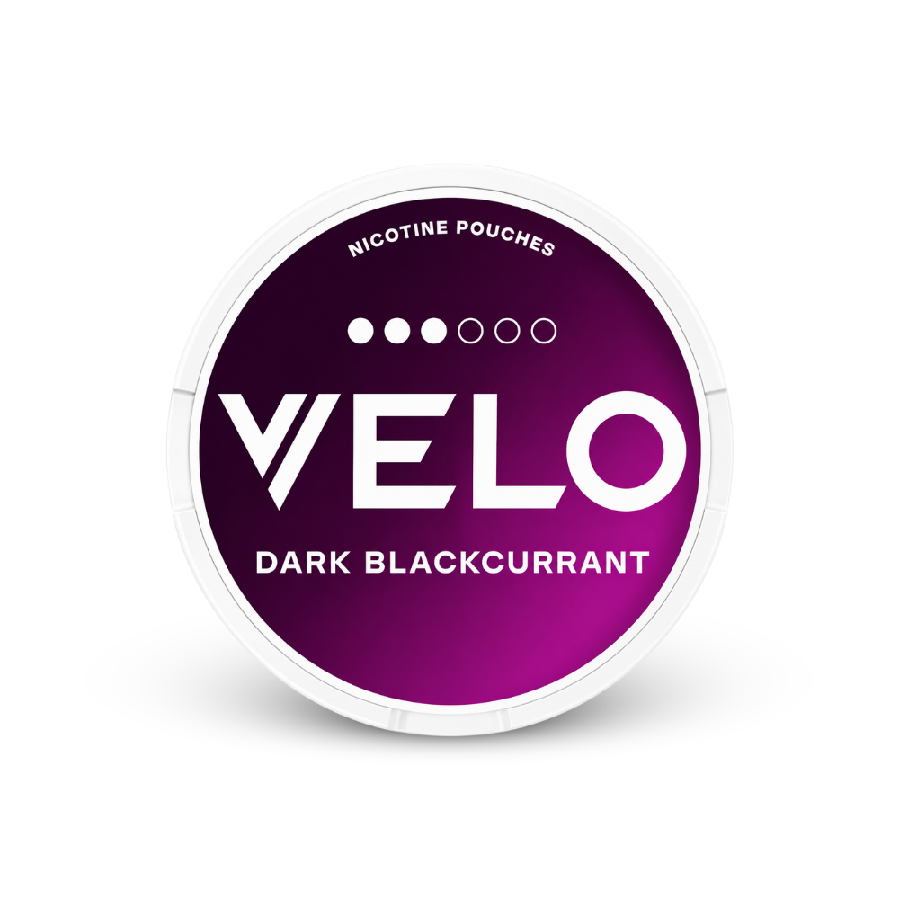 VELO Dark Blackcurrant – lattina di sacchetti di nicotina