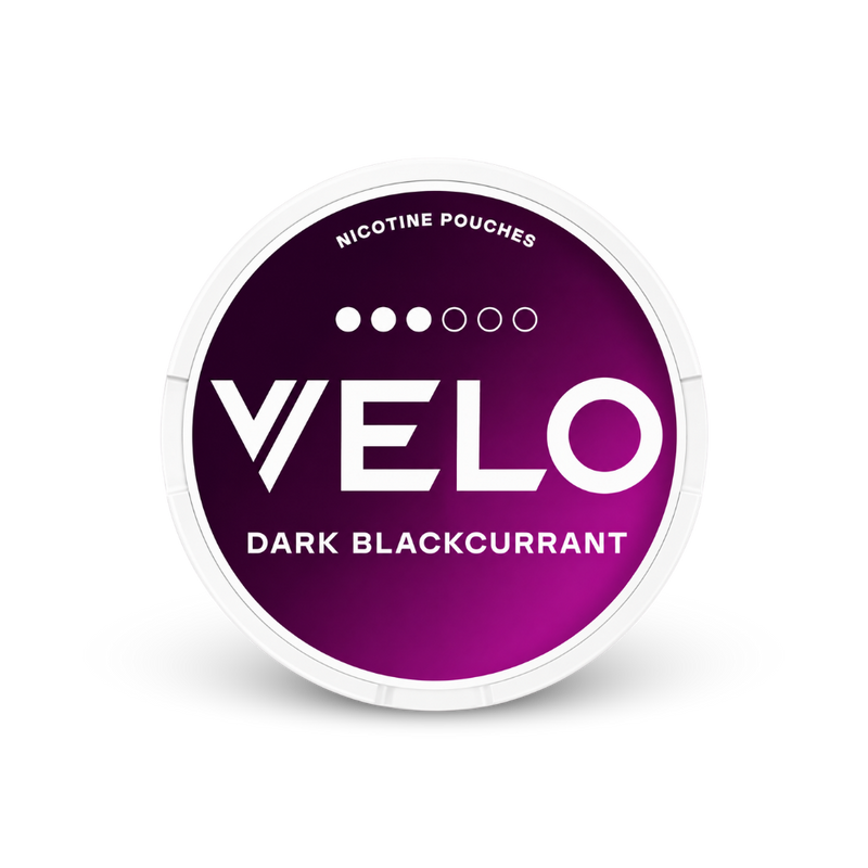 VELO Dark Blackcurrant – lattina di sacchetti di nicotina