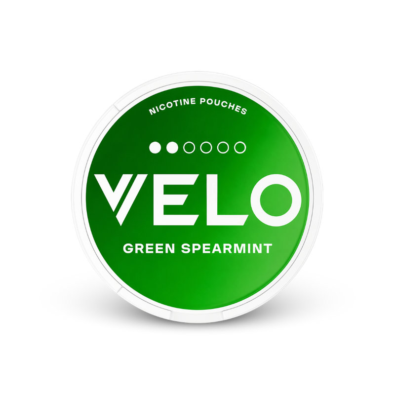 VELO Green Spearmint – lattina di sacchetti di nicotina