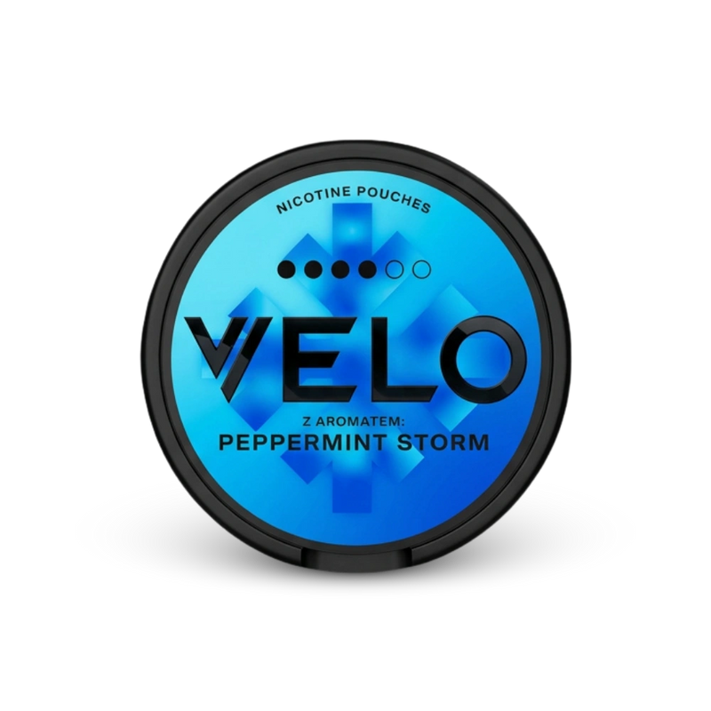 VELO Peppermint Storm – lattina di bustine di nicotina