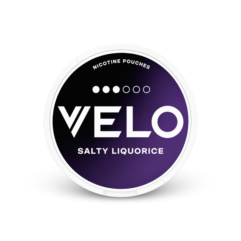 VELO Salty Liquorice – lattina di bustine di nicotina