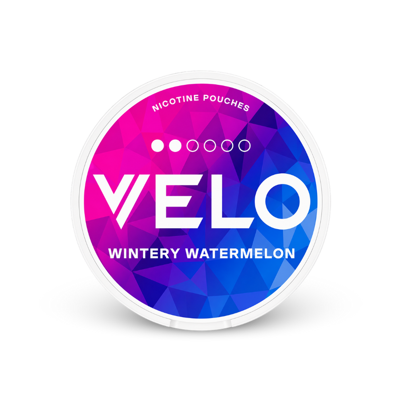 VELO Wintery Watermelon Mini – lattina di sacchetti di nicotina