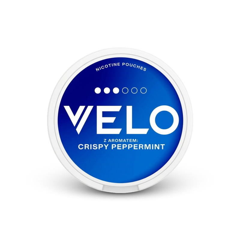 Velo Crispy Peppermint – lattina di sacchetti di nicotina