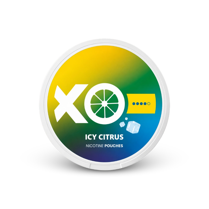 XO Icy Citrus – lattina di sacchetti di nicotina
