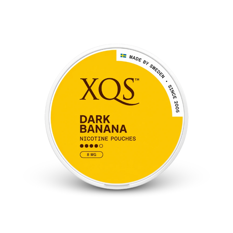 XQS Dark Banana Slim Strong – lattina di bustine di nicotina
