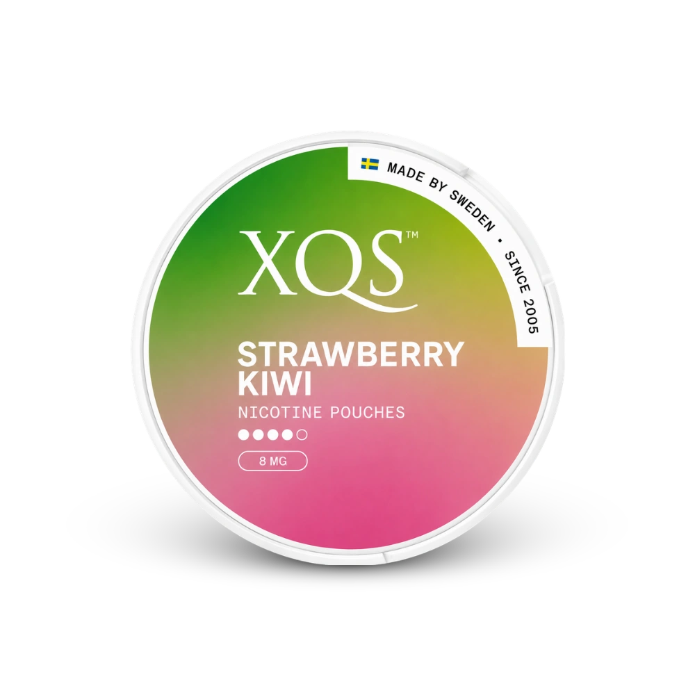 XQS Strawberry Kiwi Strong – lattina di pouch di nicotina