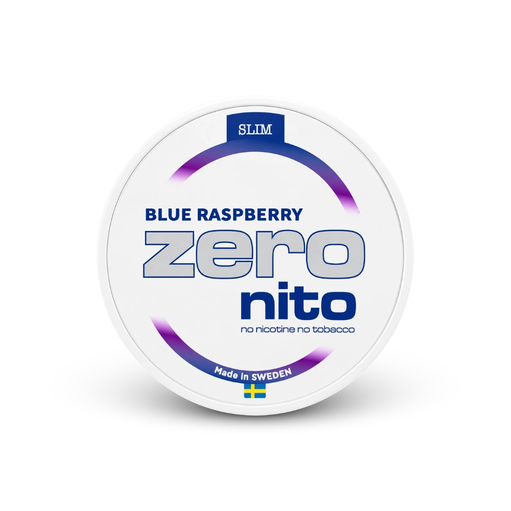 Zeronito Blue Raspberry Slim – lattina di sacchetti di nicotina