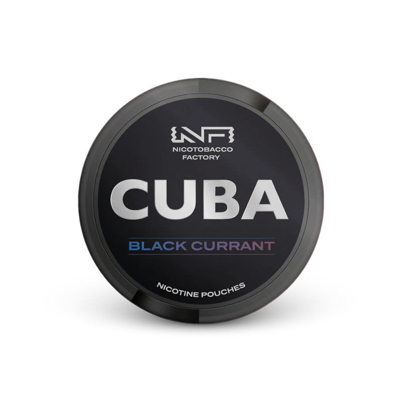 Cuba Black Black Currant – lattina di bustine di nicotina