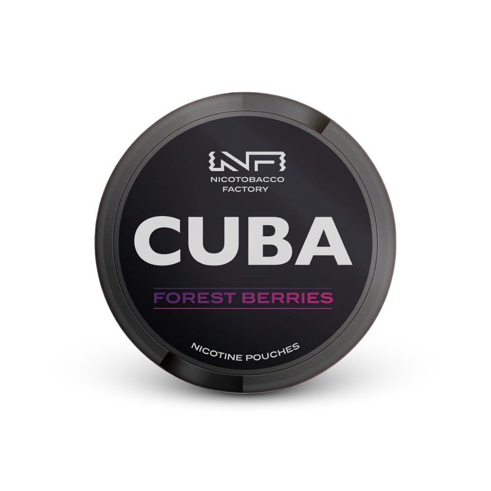 Cuba Black Forest Berries – lattina di sacchetti di nicotina