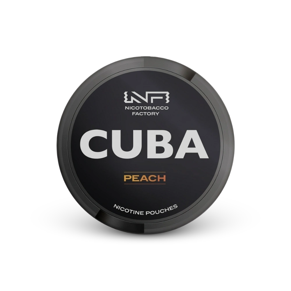 Cuba Black Peach – lattina di bustine di nicotina